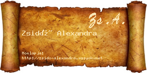 Zsidó Alexandra névjegykártya